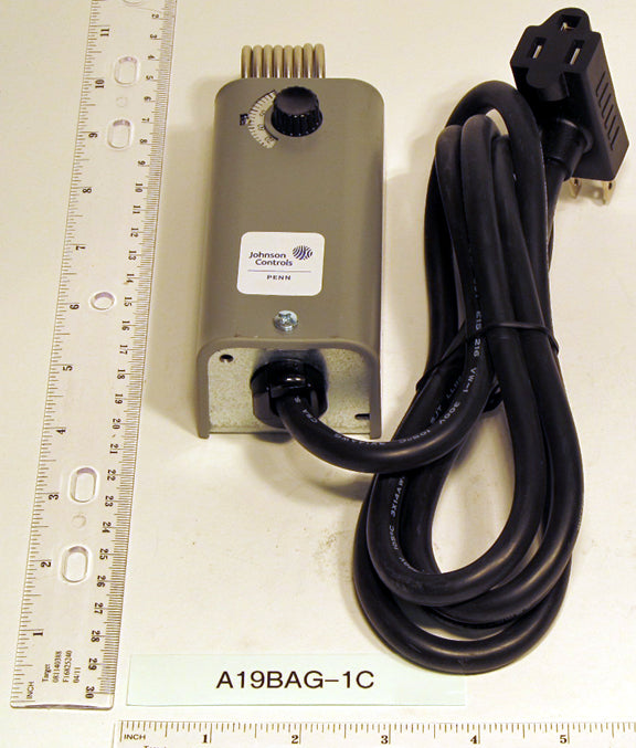 A19BAG-1C Johnson Controls 120V SPST plug-in portable heater thermostat
