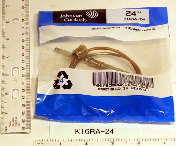 K16RA-24H Baso Thermocouple, 24-inch nickel plated Husky