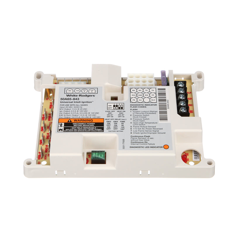 50A65-843 White-Rodgers Hot Surface Ignition Control with Variable Timings