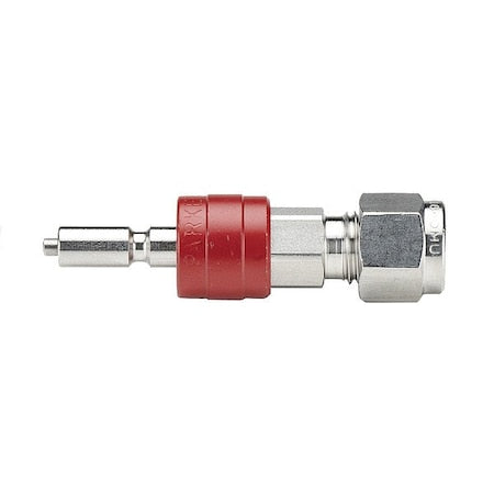 Parker 8A-Q8VY-SS Coupler, 316 Stainless Steel, Fluorocarbon, Push-to-Connect
