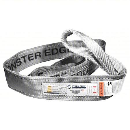 Stren-Flex EEF-2-906ME-14 Web Sling, Flat Eye, 14 ft L, 16500 lb Cap