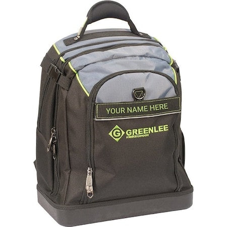 Greenlee 0158-27 Tool Backpack, Black, Polyester, 27 Pockets
