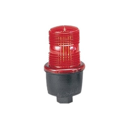 Federal Signal LP3PL-120R Warning Light, Red, Steady Burn LED, 120V AC, Not Applicable FPM, 3 1/8 in Dia., (F) 1/2 in NPT
