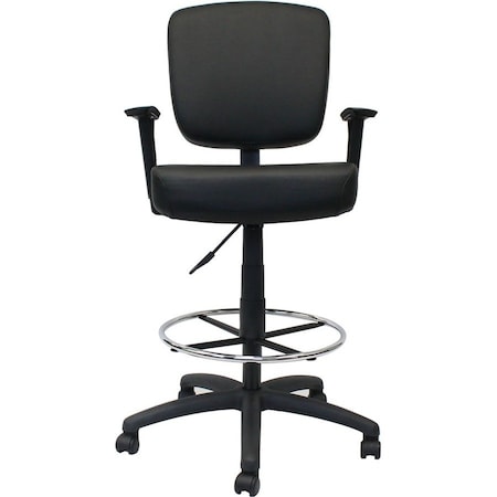 Boss Office Products B1681-BK Drafting Chair, 46 1/2 in H, Black