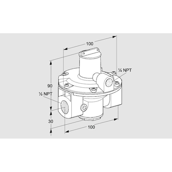 03155081 Honeywell Kromschroder 1/2 inch NPT gas pressure regulator