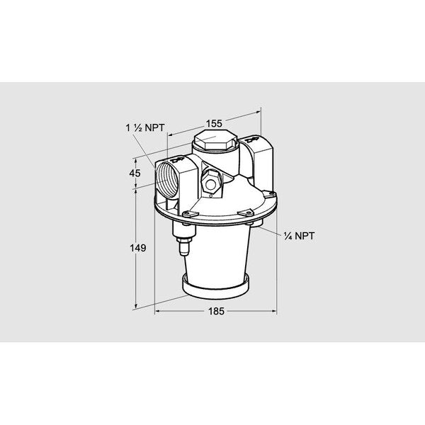 03155153 Honeywell Kromschroder 1 1/2 inch air/gas ratio control regulator