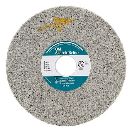 Scotch-Brite 7000046063 Convolute Wheel, Debur/Finish, 12x1x5, MED