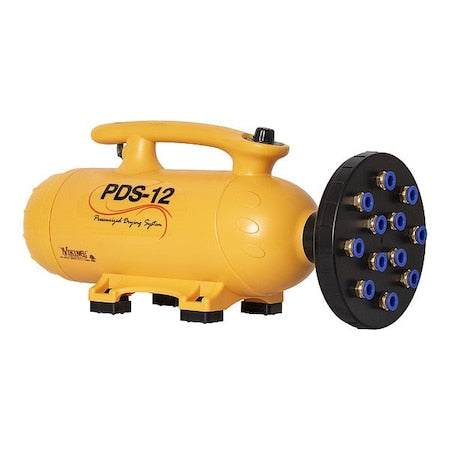 Xpower PDS-12 CentrifugalBlower, Yellow, ABS, 9-11/16 in H