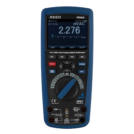 Reed Instruments R5005 Multimeter, TRMS, 1000V AC/DC, Temp, 1,000 V Max DC, 0 V Max AC, TRMS, 50,000 Instrument Counts