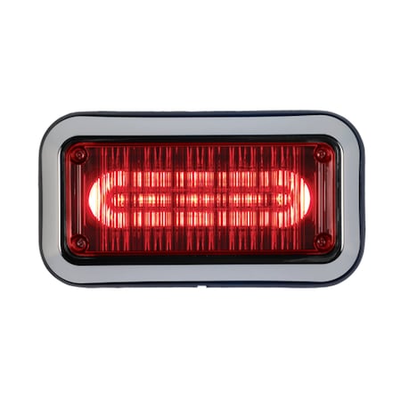 Code 3 3712RBZ-75 Perimeter Light, LED, Red, Surface, Rect, 6In