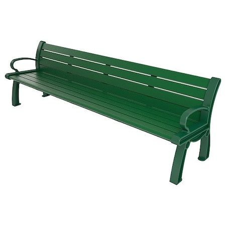 Ultrasite PB 8GREGFHER Heritage Outdoor Bench, 96 in L, Green
