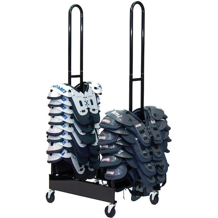 Champion Sports FBSPR2 Two Stack Shoulder Pad Rack, Hds 30 Pads