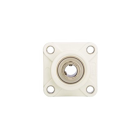 NTN SUCFPL204-12C0FG1 4 Holes, Square Housing, 4 Bolt Flange Bearing, Radial Ball, 3/4 in Dia, Thermoplastic, Set Screw