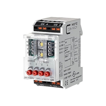 Metz Connect 110887130270 MS/TP Module, 24V AC/DC, 4 Outputs