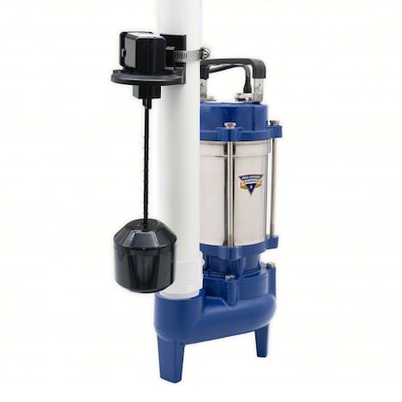 PRO Series Pumps E7040-VS Sewage Ejector Pump, 10 ft, 0.4 hp, 115V AC