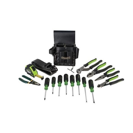 Greenlee 0159-24 Electricians Tool 16 Pc Kit, Metric