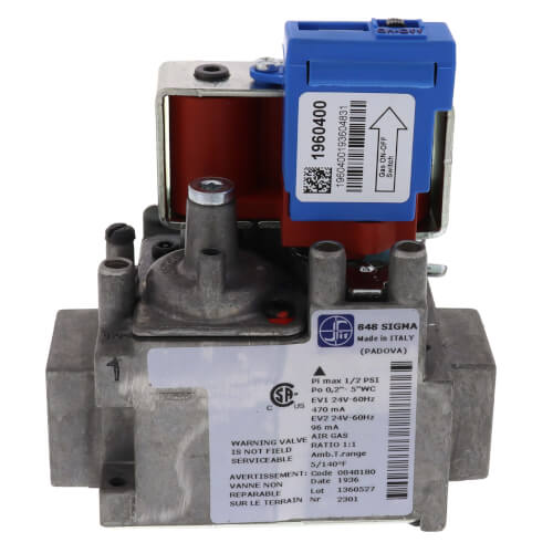 100268032 Lochinvar Gas Valve Assembly with Flange and Screws