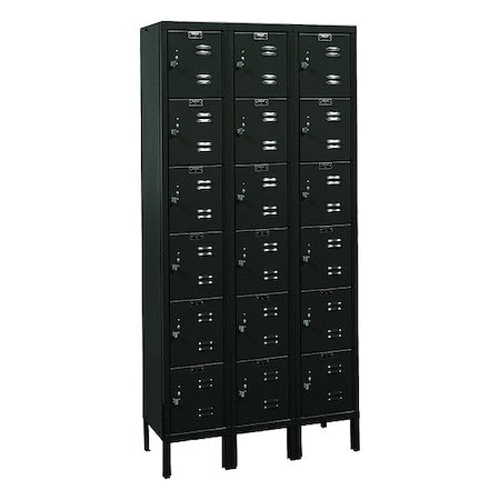 Hallowell U3228-6A-ME Locker, 12 in H, 12 in w, Black