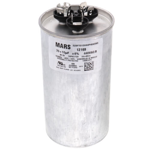 12169 Mars 70/10 MFD Dual Section Motor Run Capacitor 440V