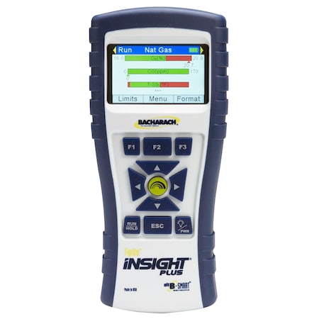 Bacharach H0024-8517 Combustion Analyzer: INSIGHT PLUS BASIC W-LL 02, Carrying Case/Filter/Hose/Probe/Rubber Boot