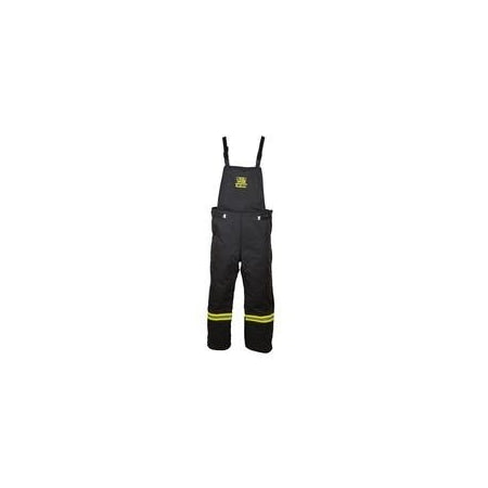 Oberon TCG140B-BIB-XL Arc Flash Bib Overalls, 140 Cal, 40 in Waist, Black, XL