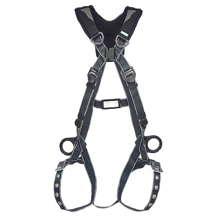 MSA Safety 10252202 V-Fit Fall Protection Harness, M/L, 400 lb, Quick-Connect Chest/ Tongue Leg Straps