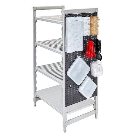Cambro CSPEGKIT18110 Pegboard, 30 in L, 72 in H, Black