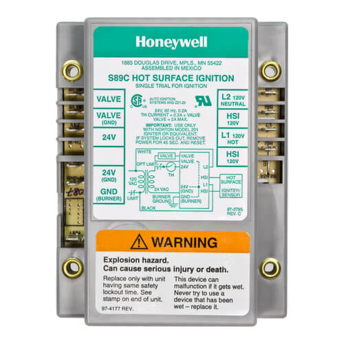 S89C1087 Resideo Hot Surface Igniter (HSI) control with 6 second lockout