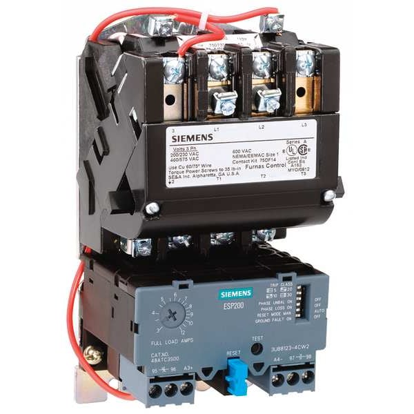 14CUD32AF Siemens NEMA Magnetic Motor Starter, Non-Reversing, 3-Phase, 120V Coil