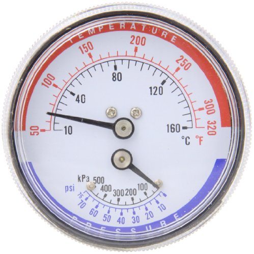 PTC14007 Trerice Tridicator Pressure Gauge, 1/4 inch NPT, 0-75 PSI/KPA