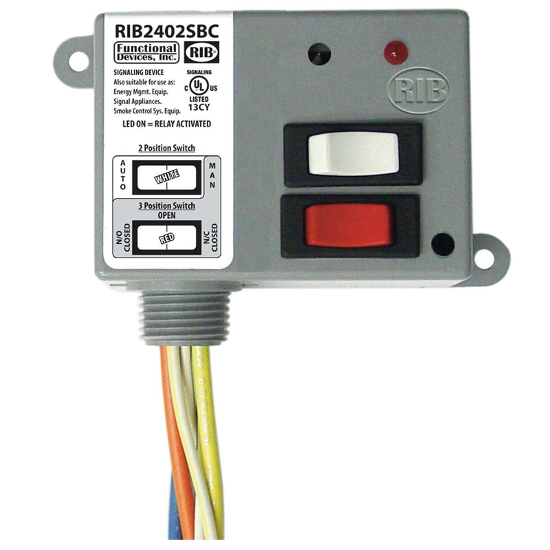 RIB2401SBC Functional Devices Power Relay — 20 Amp SPDT with Override