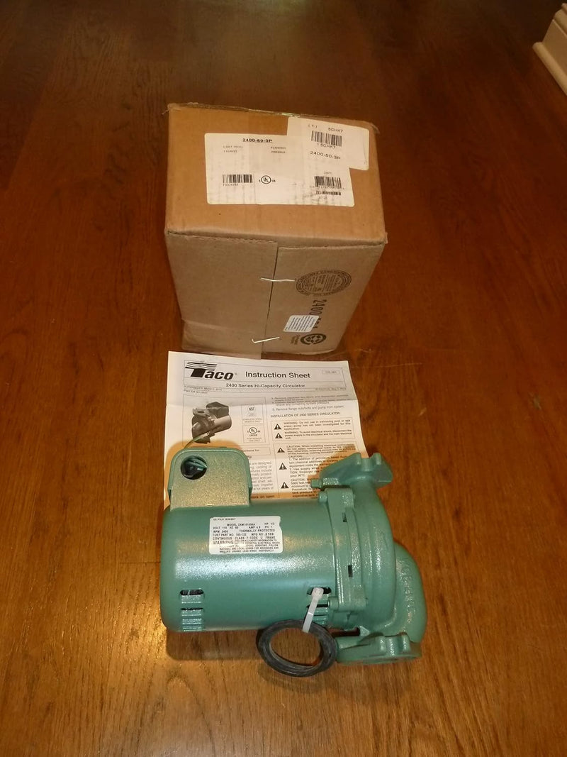 2400-50/2-3P Taco 1/2 HP 115V flanged connection circulator pump