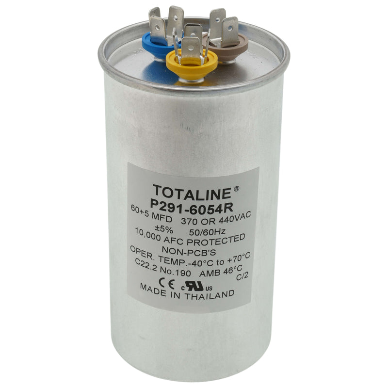 P291-6054R Carrier 440V dual round run capacitor (60/5 MFD)