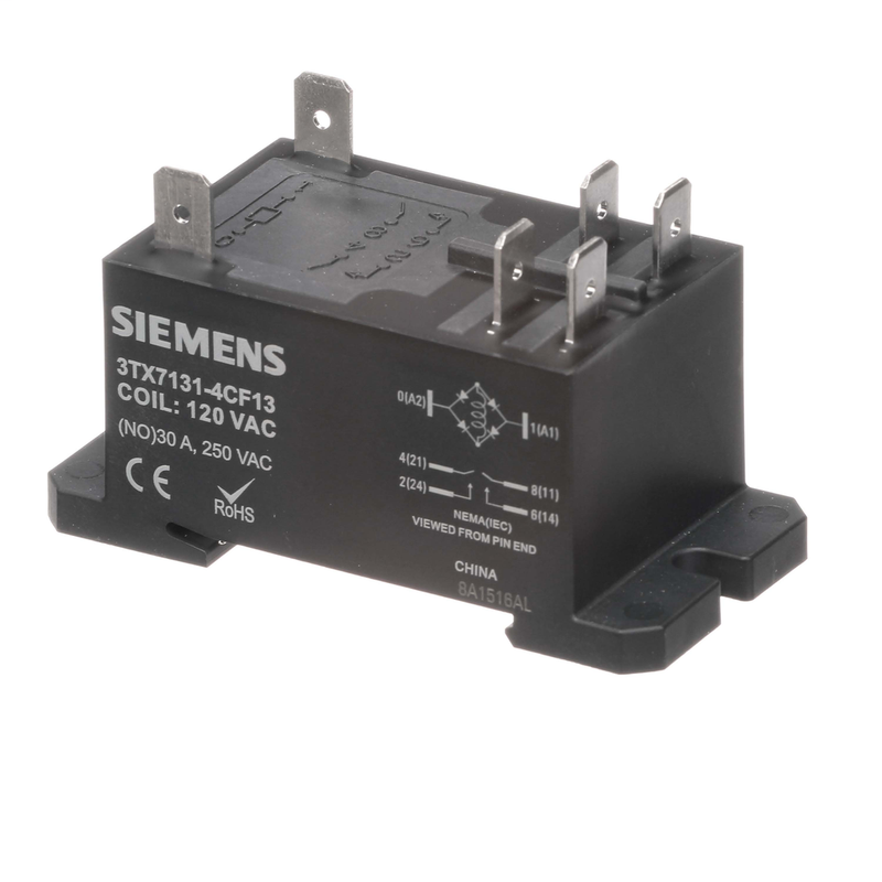 3TX7131-4CF13 Siemens Plug-In Relay, DPST, 120 VAC
