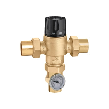 523177A Caleffi Thermostatic Mixing Valve 1-1/4 inch Sweat Connection