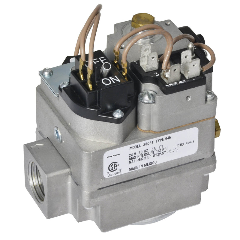 36C84-945 White-Rodgers Gas Valve, Fast Open, Pilot, 3/4 In inlet x 3/4 In