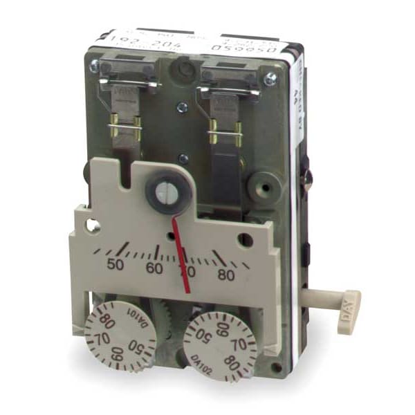 192-204 Siemens Pneumatic Dual Temperature Thermostat for Heating and Cooling