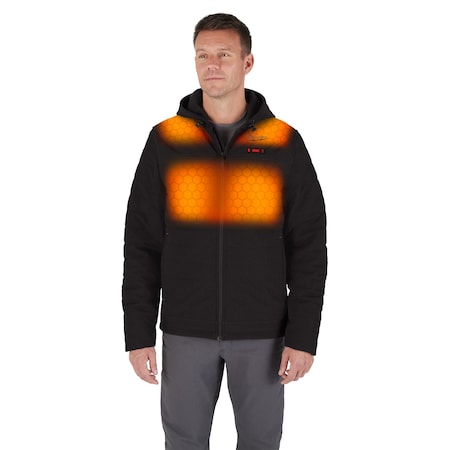 Milwaukee Tool M102B-212X M12 Heated TOUGHSHELL Men's Jacket, Black, Heats 3 to 12 Hours, 2 Outside Pockets, 2XL