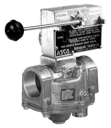 8044A004CSA ASCO 2-Way Normally Closed Free Handle Manual Reset Gas Solenoid Shutoff Valve