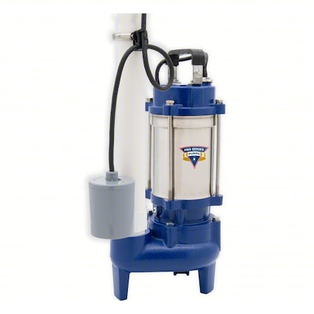 PRO Series Pumps E7040-TS Sewage Ejector Pump, 10 ft, 0.4 hp, 115V AC