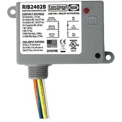 RIB2402B Functional Devices 24V Enclosed SPDT Power Relay