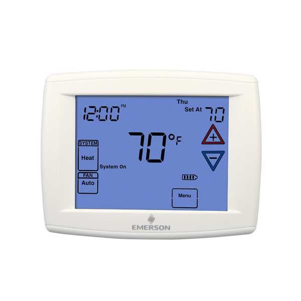 1F95-1280 White-Rodgers Blue Series 12 Touchscreen Thermostat, 4 Heat / 2 Cool stages