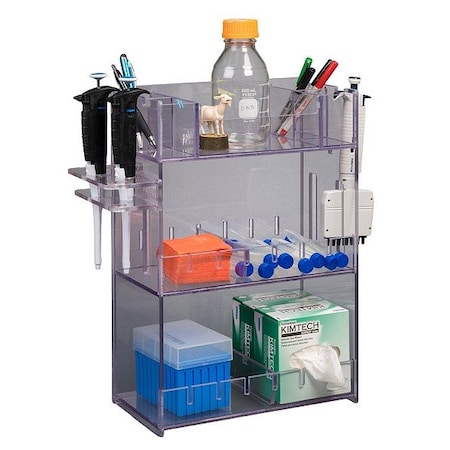 Poltex BENCHTOP12-PIPTRBRK Lab Bulk Bin, Clear, 12 3/4 in L