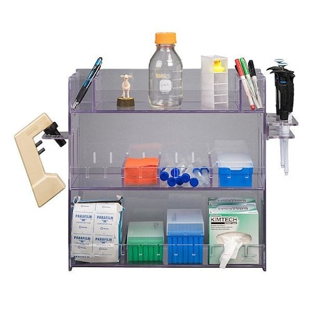 Poltex BENCHTOP18-BRK-PIPTRBRK Lab Bulk Bin, Clear, 18 3/4 in L
