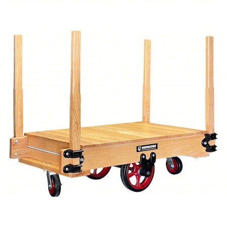 Hamilton PW820-M-12R3060 Platform Truck, Brown, Wood, 2,200 lb