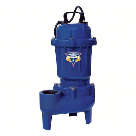 PRO Series Pumps E7055-NS Sewage Ejector Pump, 10 ft, 0.5 hp, 115V AC