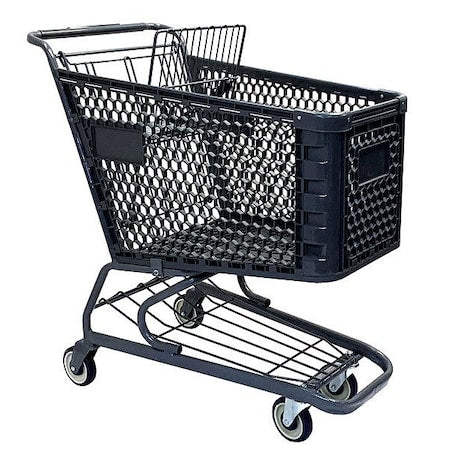 R.W. Rogers CO WMP-150L-BK Shopping Cart, Plastic, 38-in L, 22-in W
