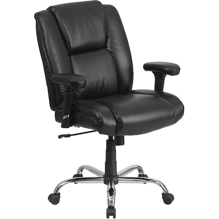 Flash Furniture GO-2132-LEA-GG Hercules Task Office Chair, Black Back, 29-1/4 in W 30