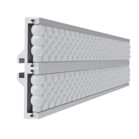 Mason Plastics MP687SD4 Conveyor Guide, Silver, Aluminum, 4 ft L