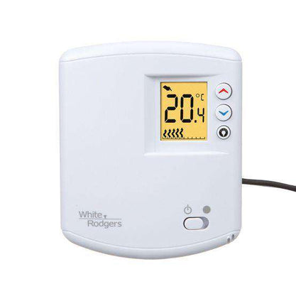 1E65-144 White-rodgers Line voltage thermostat, SPST heat only, 2-wire digital display